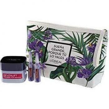 L'Oréal Paris Set de Regalo, Incluye Neceser + Revitalift Filler Crema de Día + Ampollas Rellenadoras