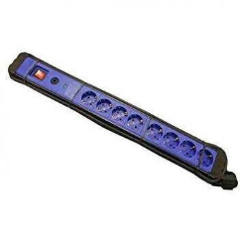 BASE MULTIPLE 8 TOMAS CON PROTECTOR+INTERRUPTOR 3 MTS.