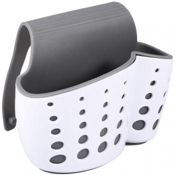 OUNONA Organizador de Fregadero Cocina Cesto Porta Esponja Jabonera Blanco