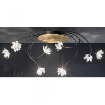 Lámpara de Techo Fiorella 8 Luces Transparente