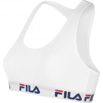 Top Deportivo Fila FU6042 para Mujer - Comodidad y Estilo - Transpirable y Suave - Variedad de Colores, Sujetador Fila Nos blanco - XL
