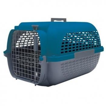 Transportín Pet Voyaguer Azul y Gris