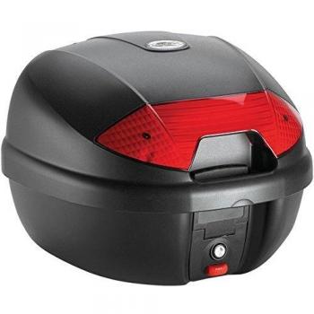 Bauletto Monolock Kappa K30N 30 Litros Negro con Catadioptrios Rojos