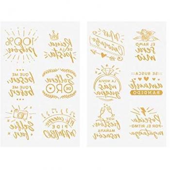Mr. Wonderful Tatuajes temporales para Despedidas de Soltera geniales, Multicolor, Talla única