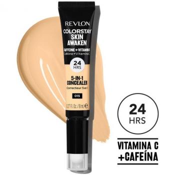 Revlon ColorStay Skin Awaken 5-in-1 Concealer with Caffeine and Vitamin C, Light Shade #015