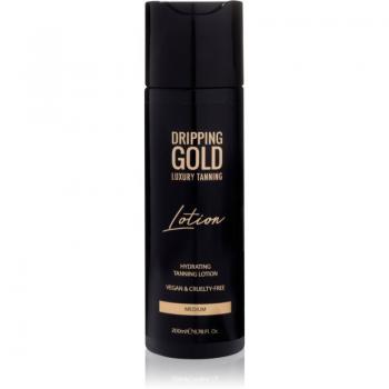 Dripping Gold Luxury Tanning Lotion - Moisturizing Tanning Lotion for a Deep Tan Shade, Medium, 200 ml