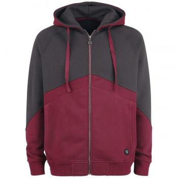 R.E.D. by EMP Mask of Sanity Sudadera Capucha con Cremallera Negro/Rojo 5XL