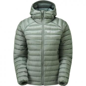 Montane Women's Anti-Freeze Hooded Down Jacket in Pale Sage