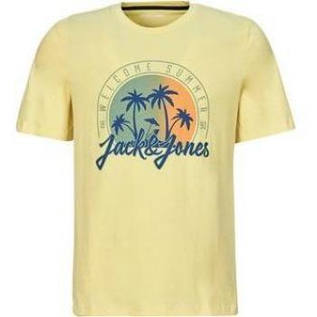 Camiseta Jack & Jones Summer amarillo manga corta para hombre