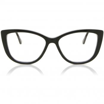 Cat Eye Montura Completa Plástico Negro Armazones para Mujer - Gafas Anti-Azules - SmartBuy Collection