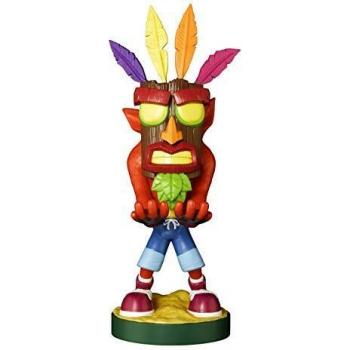 Cable Guy Aku Crash Bandicoot, Soporte de sujeción o Carga para Mando de Consola y/o Smartphone de tu Personaje Favorito con Licencia de Activision. Producto con Licencia Oficial. Exquisite Gaming