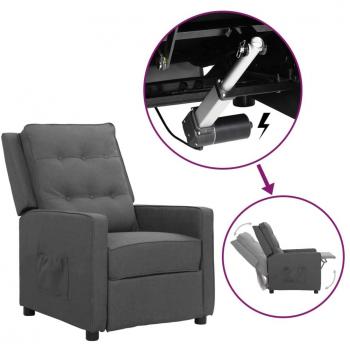 Sillón elevable de tela gris claro vidaXL reclinable