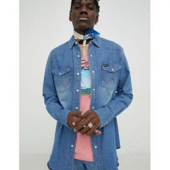 Camisa Vaquera Wrangler Denim Heritage Azul Claro