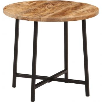 Mesa de salón 45x45x40cm en madera maciza de mango y hierro Vidaxl