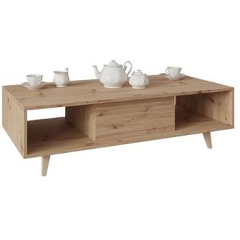 Mesa de centro angular Comfivo L103, aglomerado laminado, roble artisan, 120 x 60 x 36 cm