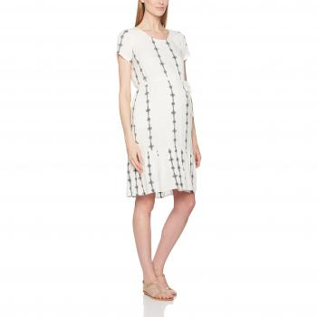 MAMALICIOUS Mimona S/S Woven, Vestido para Mujer, Blanco