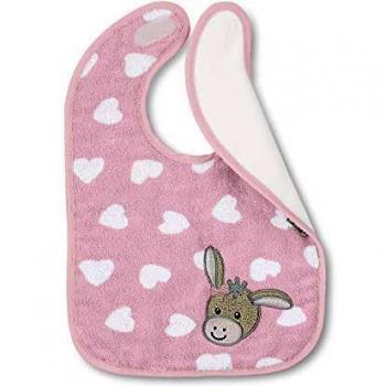 Sterntaler Babero de plástico con velcro Chica Emmi, Tamaño: 26 x 38 cm, Rosa
