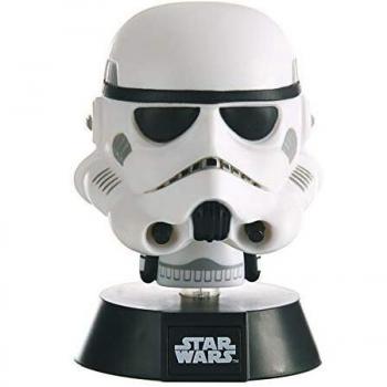 Paladone Star Wars Stormtrooper 3D Icon BDP | Producto Oficial Coleccionable, Regalo Perfecto para Fans de Disney | Luz Nocturna Brillante de 10 cm de Alto | Alimentado por 2 Pilas AAA, Blanco