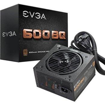 EVGA 600 BQ, Fuente de Alimentación Semi Modular, 80+ BRONZE 600W con Ventilador FDB - Modelo: 110-BQ-0600-K2