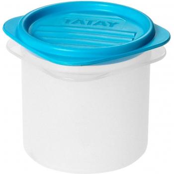 Tatay Fiambrera de Alimentos, Hermética, 0.3L de Capacidad, Tapa Flexible a Presión, Libre de BPA, Apto Microondas y Lavavajillas, Color Azul, Medidas: 8,7 x 8,7 x 8,5 cm