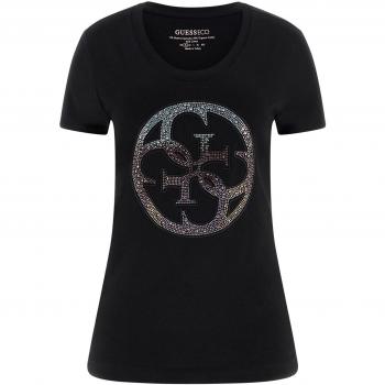 Guess Camiseta Manga Corta con Logotipo y Strass