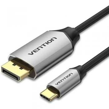Cable Conversor Vention USB Tipo-C Macho a DisplayPort Macho 1.5m Negro