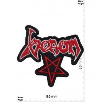 Parches - Venom - Pentagram - red - Metal-Band- Music - MusicParches - Rock - Chaleco - Parche Termoadhesivos Bordado Apliques - Patch - Give Away Regalar