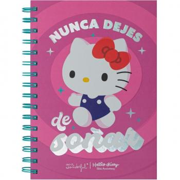 Libreta A5 Hello Kitty x Mr Wonderful: Nunca dejes de soñar