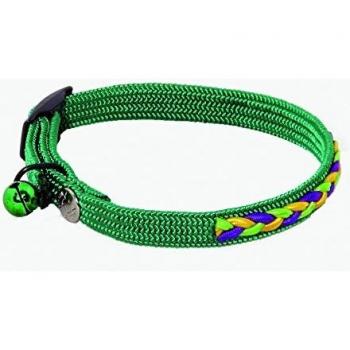 Collar Trenzado de Nylon Verde para Gatos Martin Sellier (30 cm x 10 mm)