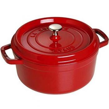 STAUB Cacerola/Cocotte de Hierro Fundido, 26 cm de Diámetro, 5.2 L, Rojo Cereza