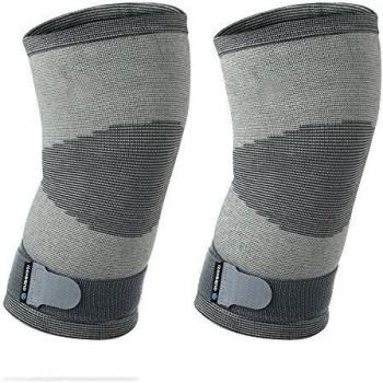 Rehband Bandagen Active Line Kniestabilisierung - Rodillera de Voleibol, Color Gris, Talla S