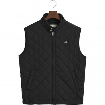 GANT Men's Quilted Windcheater Vest - Black - Size L