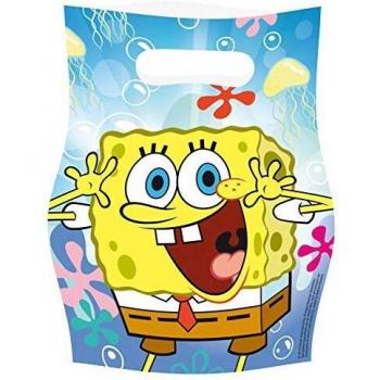 Spongebob bolsas, 6-pack, 23cm x 16cm, película de plástico