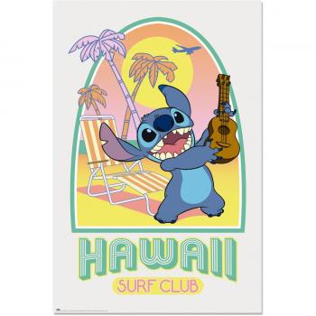 Póster Disney Lilo & Stitch Hawaii Club Surf 91.5x61 cm