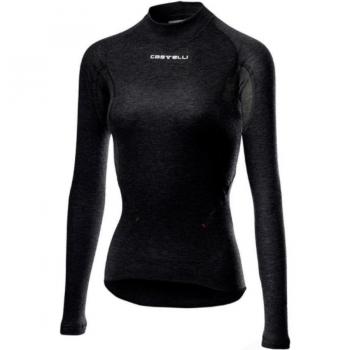 Camiseta interior Castelli Flanders 2 manga larga negra para mujer, talla S