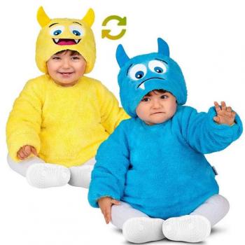 Disfraz Reversible Monstruo Amarillo-Azul para Bebé (6-12 Meses)