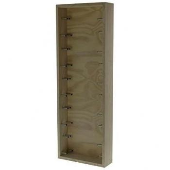 Expovinalia EX9111 Botellero Mural, Capacidad 10 Botellas, Madera, Blanco, 56x12x105 cm