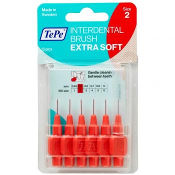 Cepillos Interdentales Tepe Extra Suave Tamaño 2 (0,5 mm) - 6 unidades