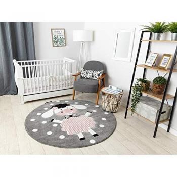 Alfombra Infantil Petit Dolly Oveja Círculo Gris 160 cm