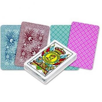Fournier- Baraja de Cartas españolas, Color Azul/Rojo