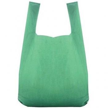 Reciclado verde chaleco estilo plástico bolsas 11 x 17 x 21 Pack de 200 