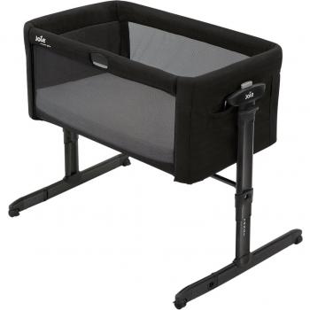 Cuna de Colecho Joie Roomie Glide - Cuna ajustable en altura, fácil de acoplar a la cama, con sistema de plegado compacto, incluye malla transpirable para mayor ventilación, y un diseño moderno y seguro