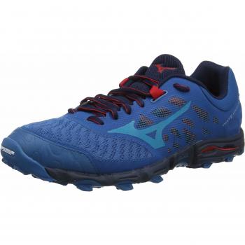 Mizuno Wave Hayate 5, Zapatillas de Trail Running Hombre, Bleu Rouge, 41 EU