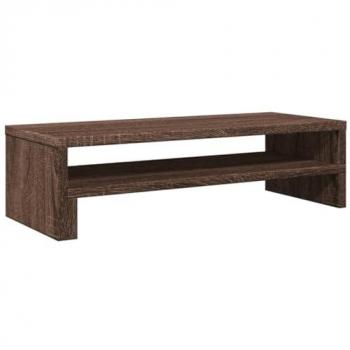Soporte de Pantalla de Madera Ingeniería Marrón Roble 54x22x15 cm