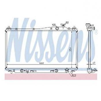 Radiador de refrigeración del motor NISSENS 68115
