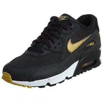 Nike Air Max 90 Print Mesh gs, Zapatillas de Running Para Niños, Negro