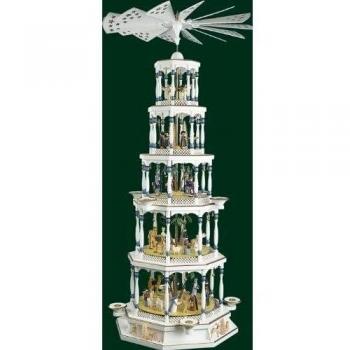 Richard cristalería con forma de pirámide nacimiento de 5-para pasteles, colour blanco