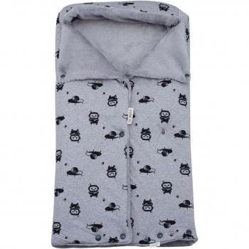 Saco Polar para Capazo de Bebé Jyoko - Abrigado en Invierno con forro polar, diseño Robot Space