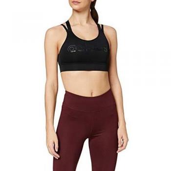 adidas W D2m Brand BT Sujetador de Deporte, Mujer, Black/White, L