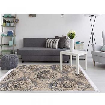 Homemania AKC-BIL-752 - Alfombra Estampada Sun 1 Estampada, Moderna, Multicolor de Tela, 160 x 230 cm
